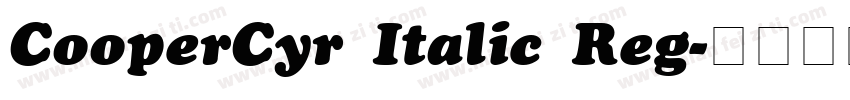 CooperCyr Italic Reg字体转换